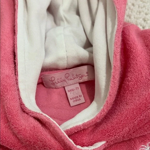 Lilly Pulitzer Pink Kids Hooded Coverup - Picture 2 of 5